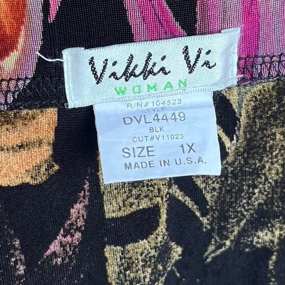 VTG 90S DARK FLORAL HAWAIIAN PRINT KNEE-LENGTH SKIRT - Picture 2 of 4